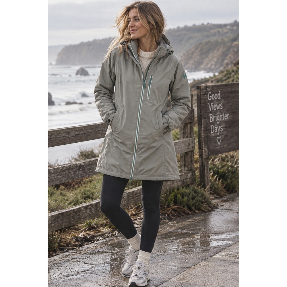 Helly Hansen Parka Women Small Gray Belfast Primaloft Gorpcore Outdoor Coat